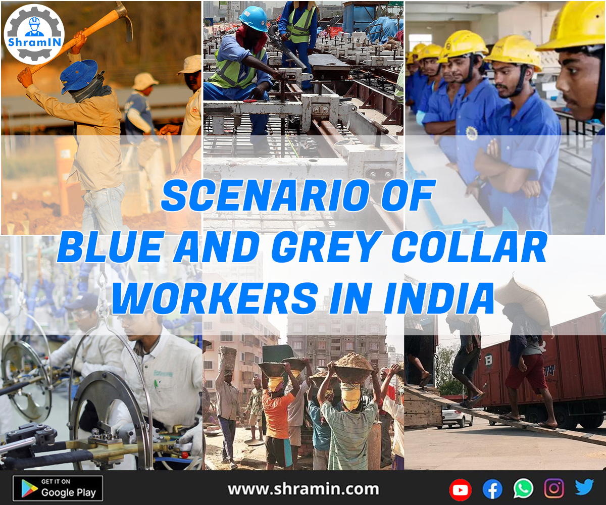 Scenario of Blue and Grey collar workers in India