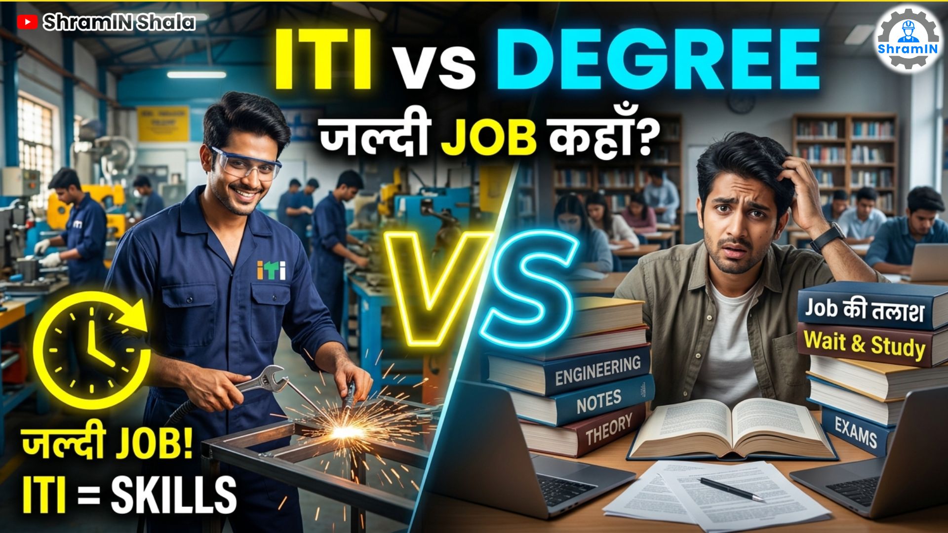 ITI vs Degree | ITI या Degree कहाँ मिलेगी जल्दी JOB? | Best Career Option Explained 🔥