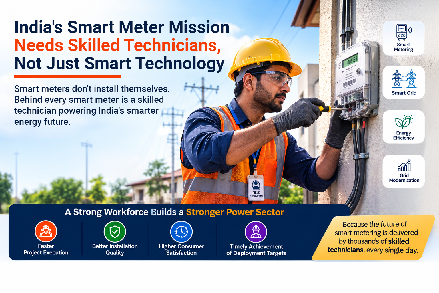 The Success of India’s Smart Meter Mission Depends on Skilled Technicians, Not Just Smart Technology